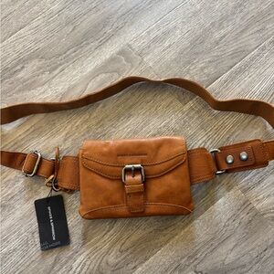 Brown Leather Belt Bag